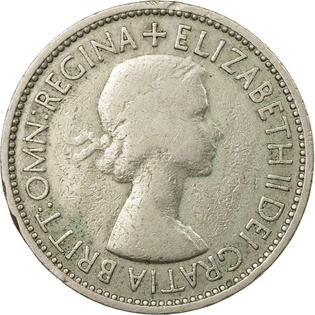 Coin, Great Britain, Elizabeth II, Florin, Two Shillings, 1953, EF(40-45)