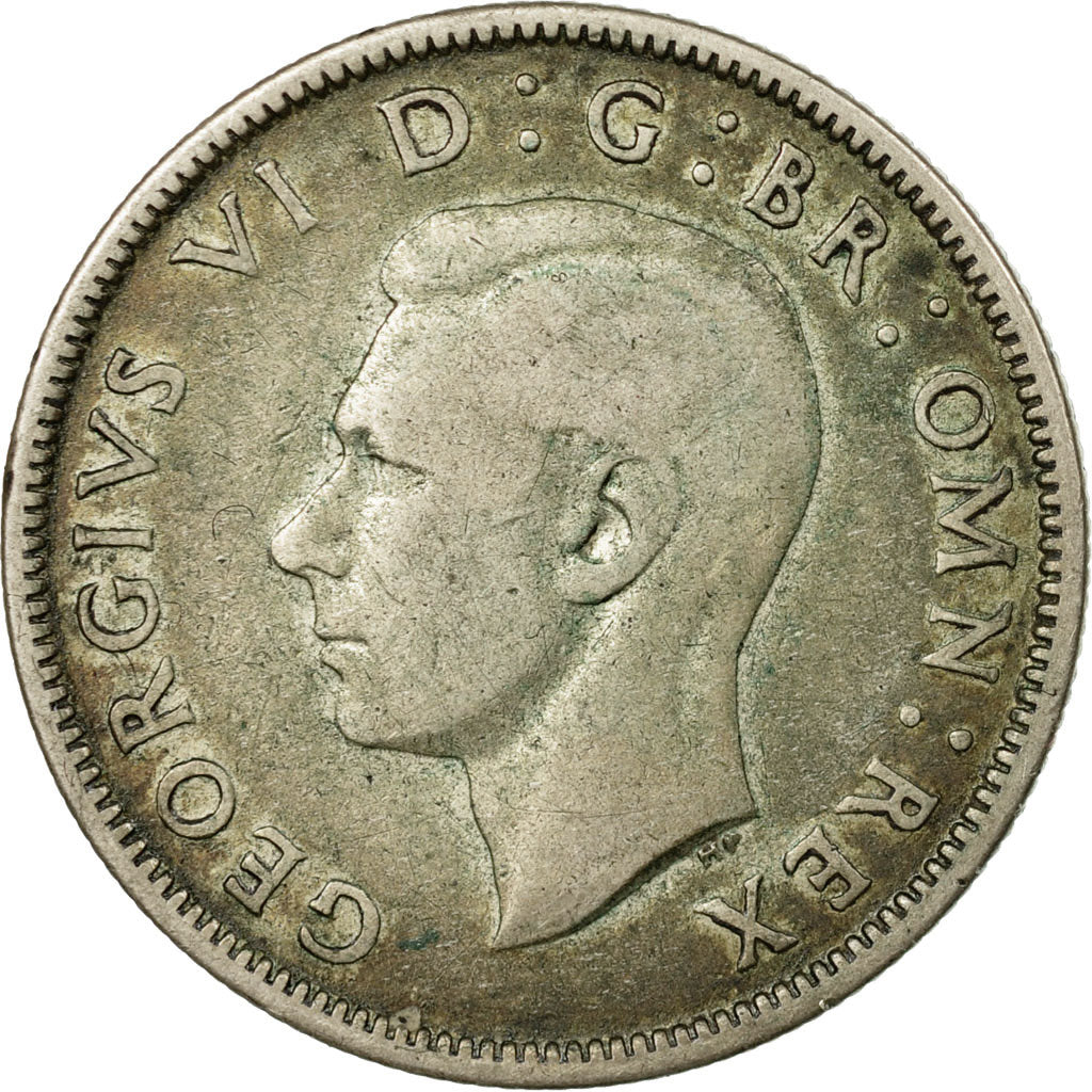 Coin, Great Britain, George VI, Florin, Two Shillings, 1942, VF(30-35), Silver