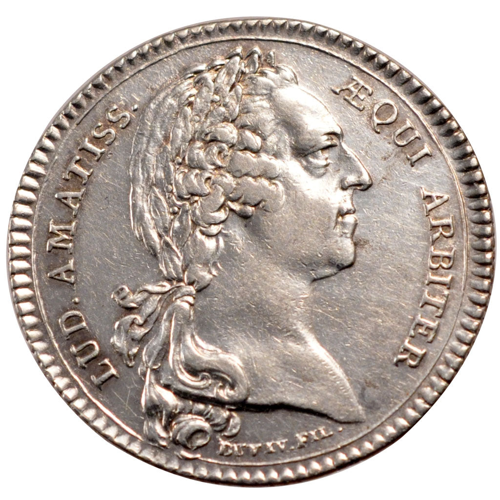 France, Royal, Token, 1758, AU(50-53), Silver, Feuardent #6411, 8.43