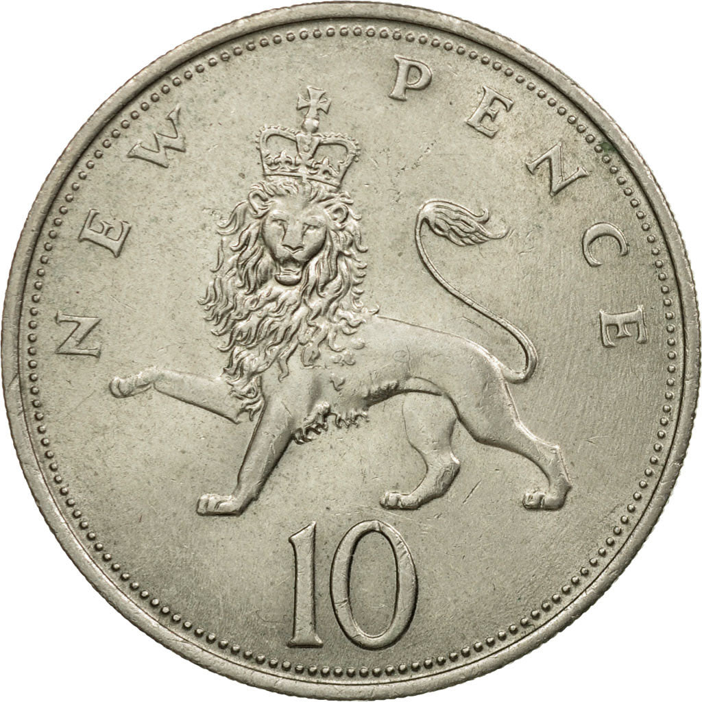 Monnaie, Grande-Bretagne, Elizabeth II, 10 New Pence, 1971, SUP, Copper-nickel