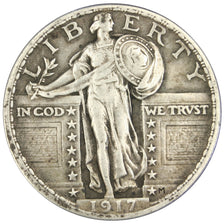UNITED STATES, Standing Liberty Quarter, Quarter, 1917, U.S. Mint, KM #145,...