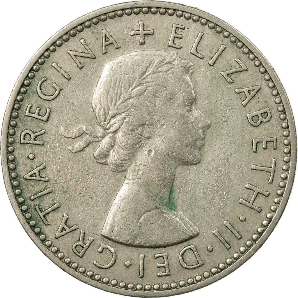 Coin, Great Britain, Elizabeth II, Shilling, 1958, VF(30-35), Copper-nickel