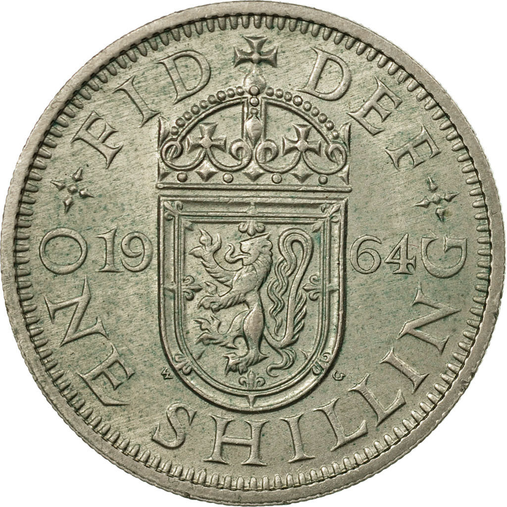 Coin, Great Britain, Elizabeth II, Shilling, 1964, EF(40-45), Copper-nickel