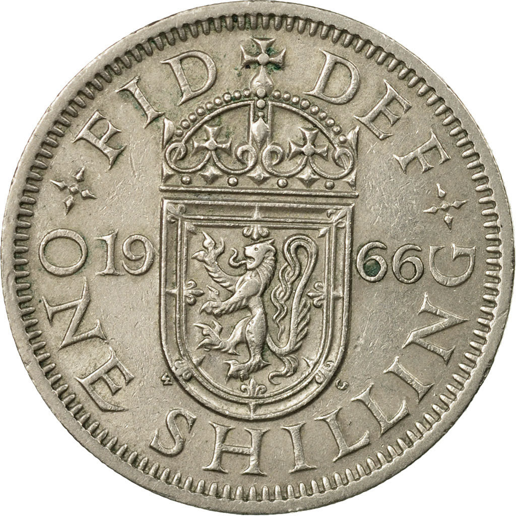 Coin, Great Britain, Elizabeth II, Shilling, 1966, EF(40-45), Copper-nickel