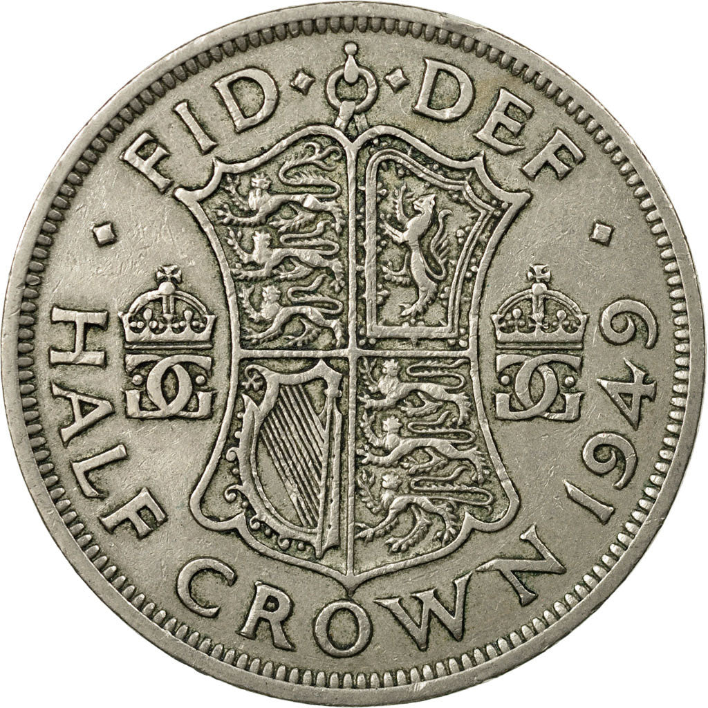 Coin, Great Britain, George VI, 1/2 Crown, 1949, EF(40-45), Copper-nickel