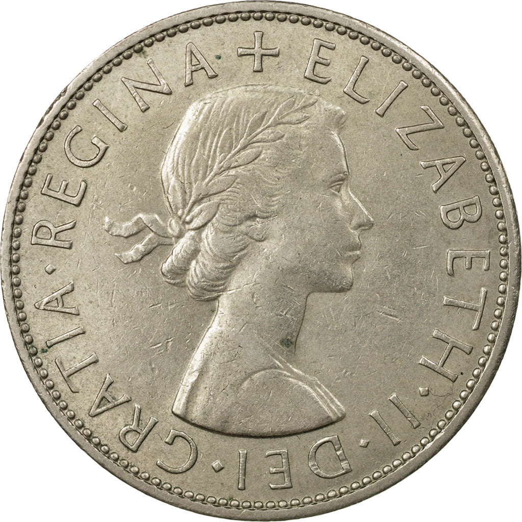Moneda, Gran Bretaña, Elizabeth II, 1/2 Crown, 1967, MBC, Cobre - níquel