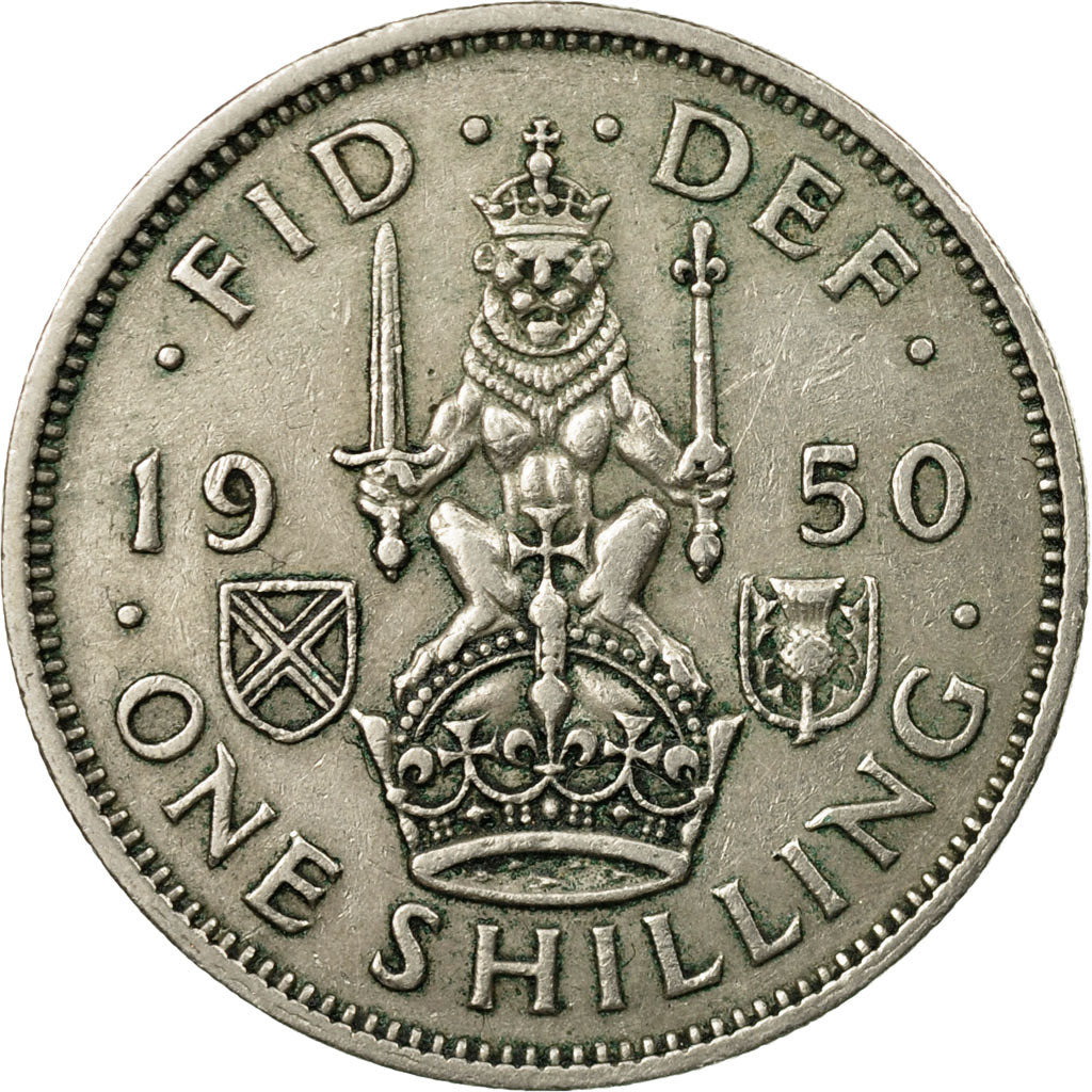 Münze, Großbritannien, George VI, Shilling, 1950, SS, Copper-nickel, KM:877