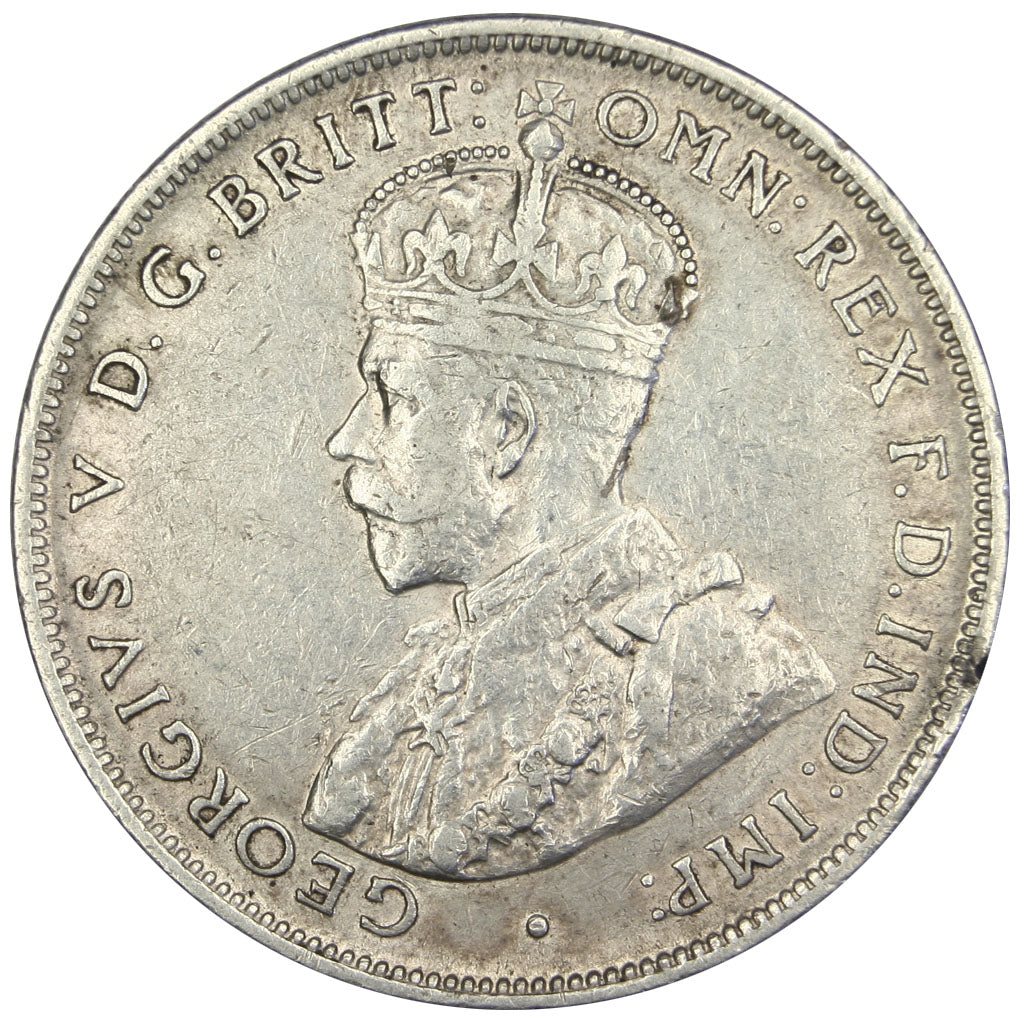 AUSTRALIA, Florin, 1917, Melbourne, KM #27, EF(40-45), Silver, 28.5, 11.27