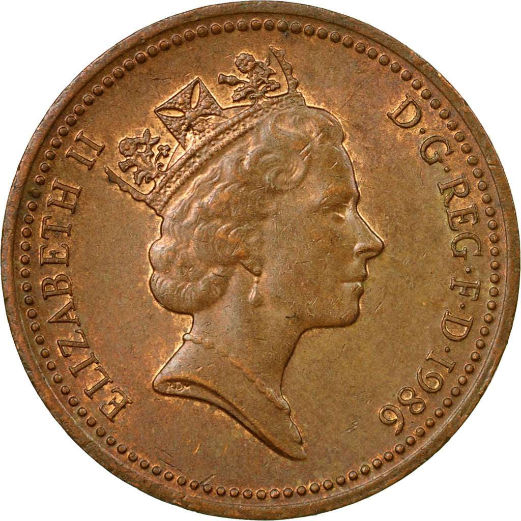 Moneta, Gran Bretagna, Elizabeth II, Penny, 1986, MB+, Bronzo, KM:935