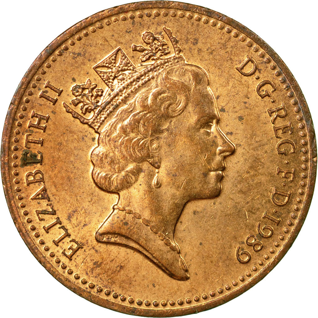Coin, Great Britain, Elizabeth II, Penny, 1989, EF(40-45), Bronze, KM:935