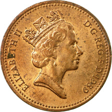 Coin, Great Britain, Elizabeth II, Penny, 1989, EF(40-45), Bronze, KM:935