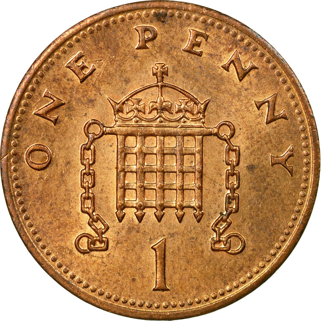 Coin, Great Britain, Elizabeth II, Penny, 1989, EF(40-45), Bronze, KM:935