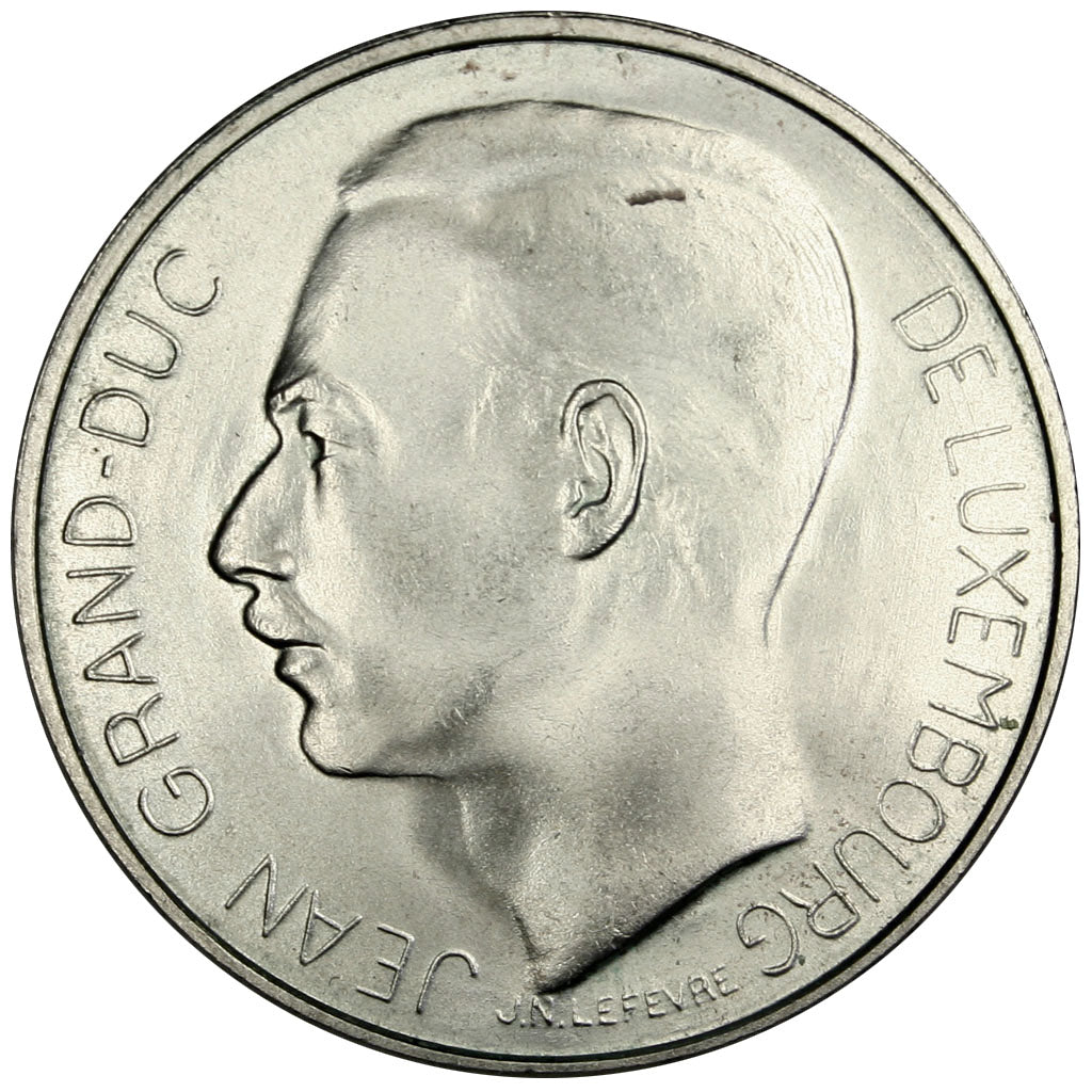 LUXEMBOURG, 100 Francs, 1964, KM #54, AU(55-58), Silver, 33.1, 18.00