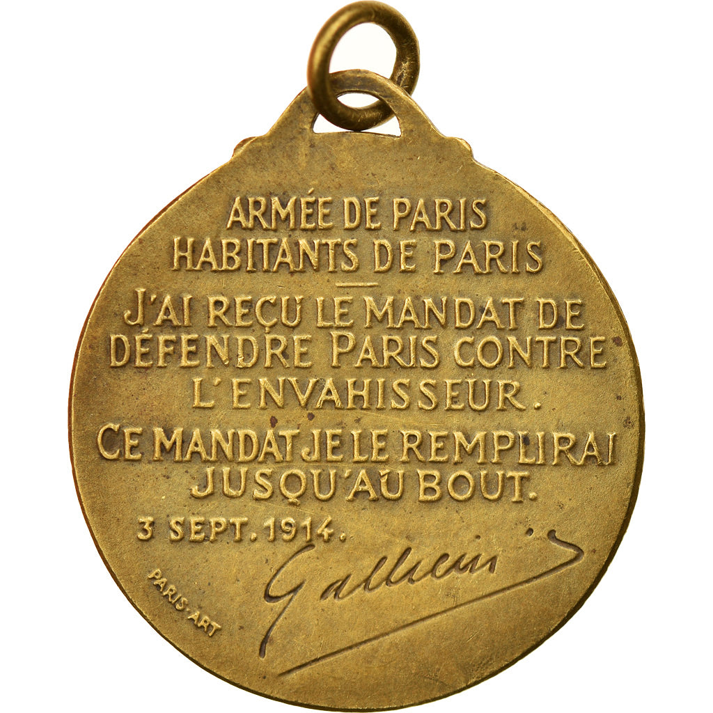 França, Medal, Gallieni, Políticas, Sociedade, Guerra, 1916, Aug.Maillard