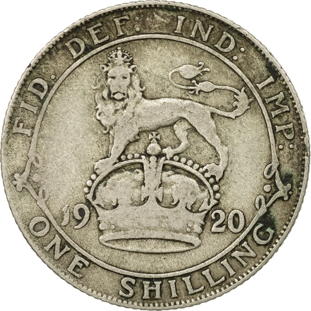 Coin, Great Britain, George V, Shilling, 1920, VF(20-25), Silver, KM:816a
