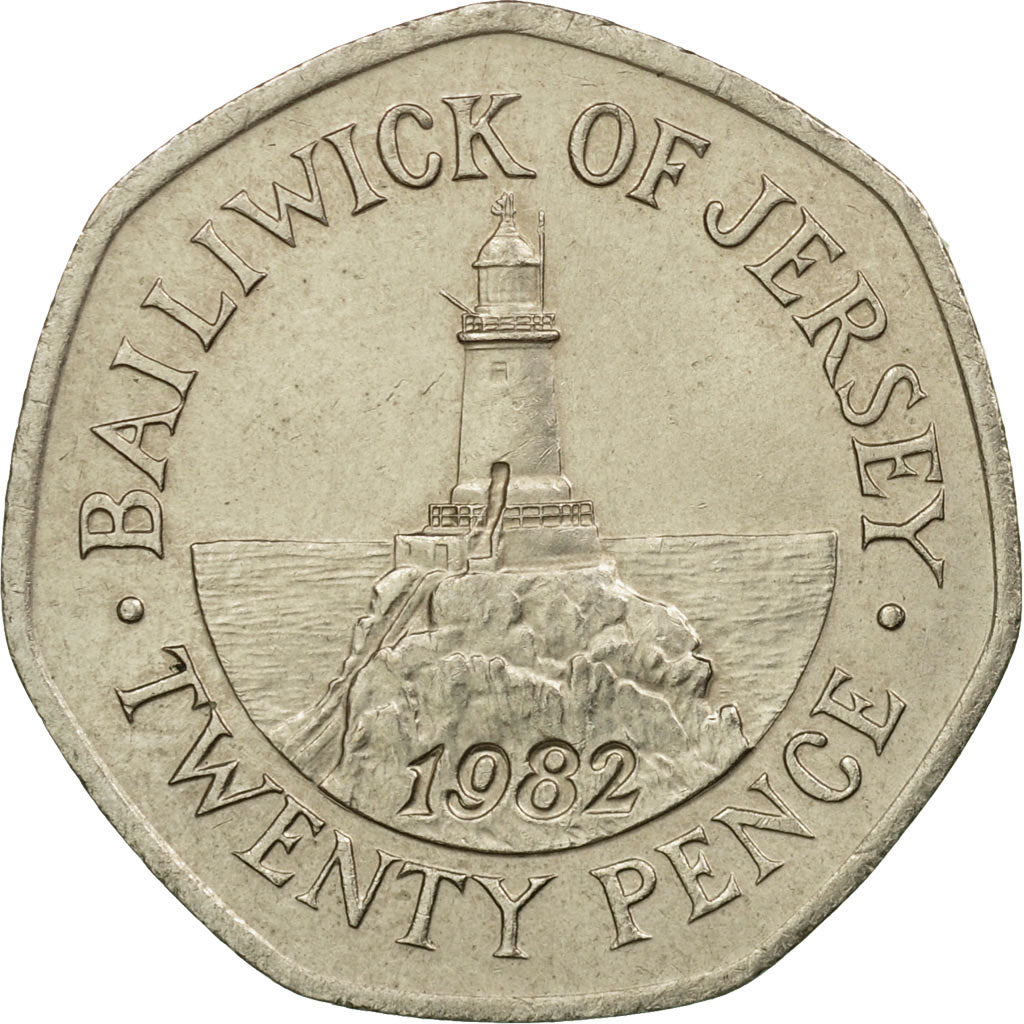 Coin, Jersey, Elizabeth II, 100th Anniversary of Lighthouse at Corbiere, 20