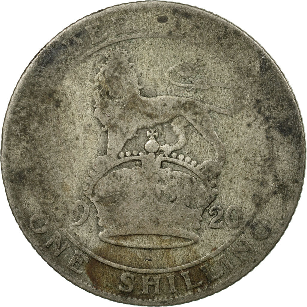 Coin, Great Britain, George V, Shilling, 1920, F(12-15), Silver, KM:816a