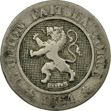 Moneta, Belgio, Leopold I, 10 Centimes, 1864, MB, Rame-nichel, KM:22