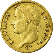 Moneda, Francia, Napoléon I, 20 Francs, 1809, Lille, BC+, Oro, KM:695.10