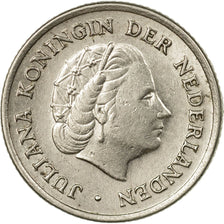 Coin, Netherlands, Juliana, 10 Cents, 1956, EF(40-45), Nickel, KM:182