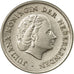 Coin, Netherlands, Juliana, 10 Cents, 1956, EF(40-45), Nickel, KM:182