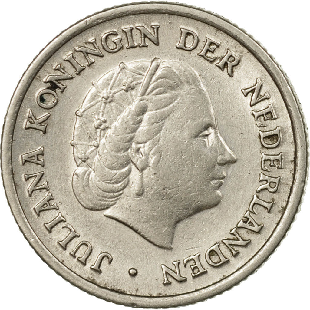 Münze, Niederlande, Juliana, 10 Cents, 1956, S+, Nickel, KM:182