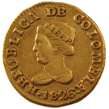 COLOMBIA, Peso, 1826, Bogota, KM #84, EF(40-45), Gold, 1.74