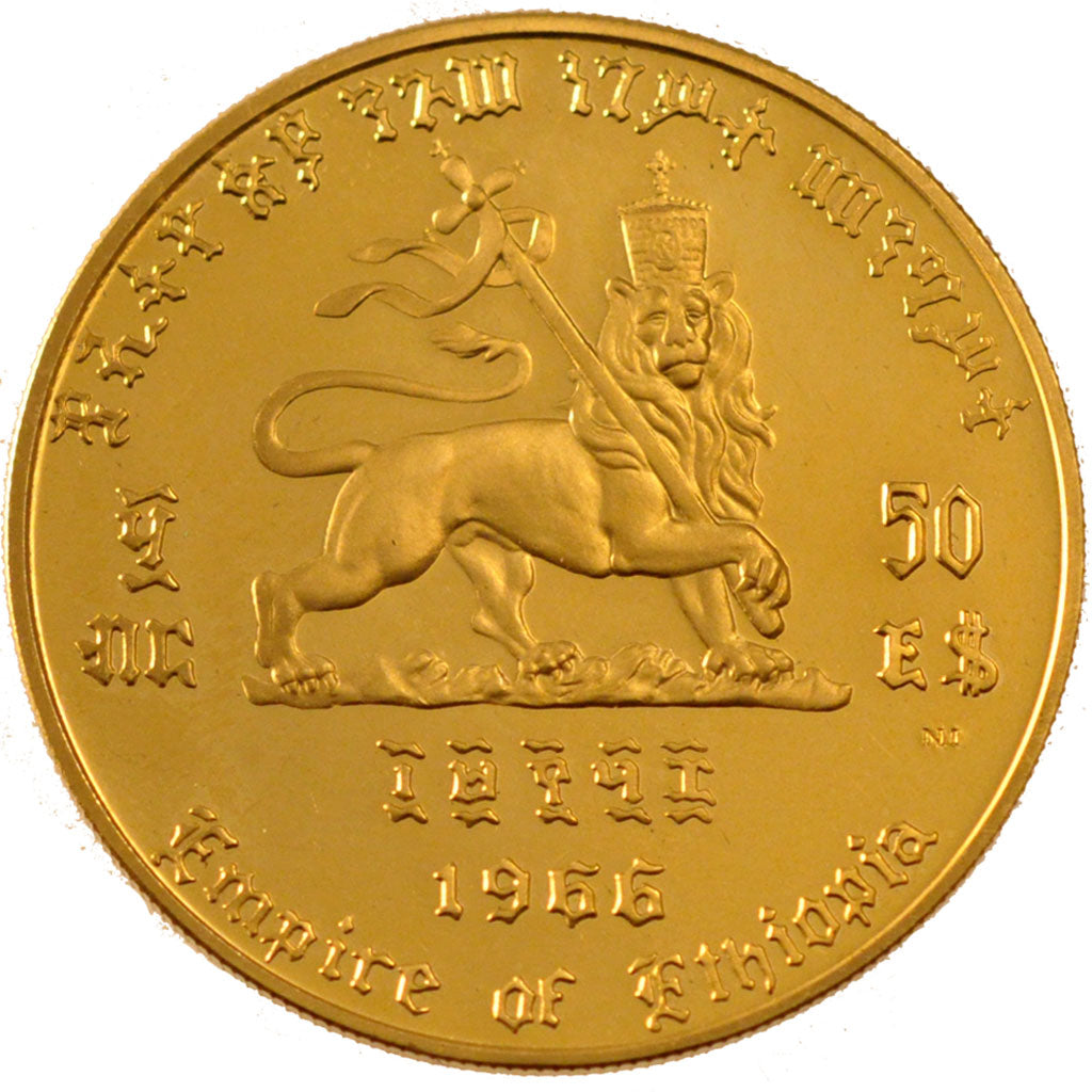 Ethiopia, Haile Selassie, 50 Dollars, 1966, Gold, PCGS PR65DCAM, KM:40