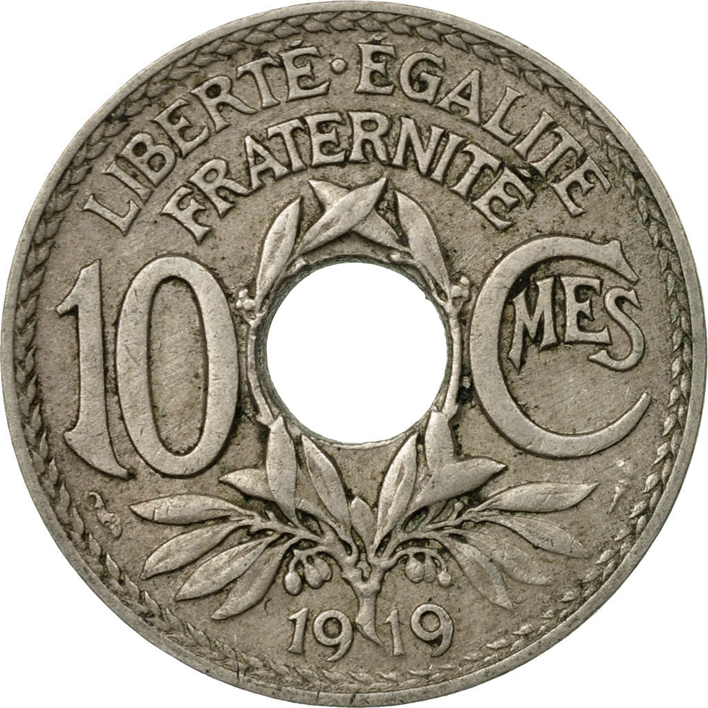 Coin, France, Lindauer, 10 Centimes, 1919, EF(40-45), Copper-nickel, KM:866a