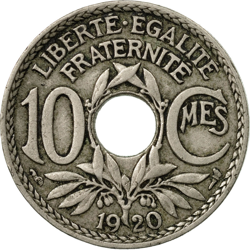 Coin, France, Lindauer, 10 Centimes, 1920, EF(40-45), Copper-nickel, KM:866a