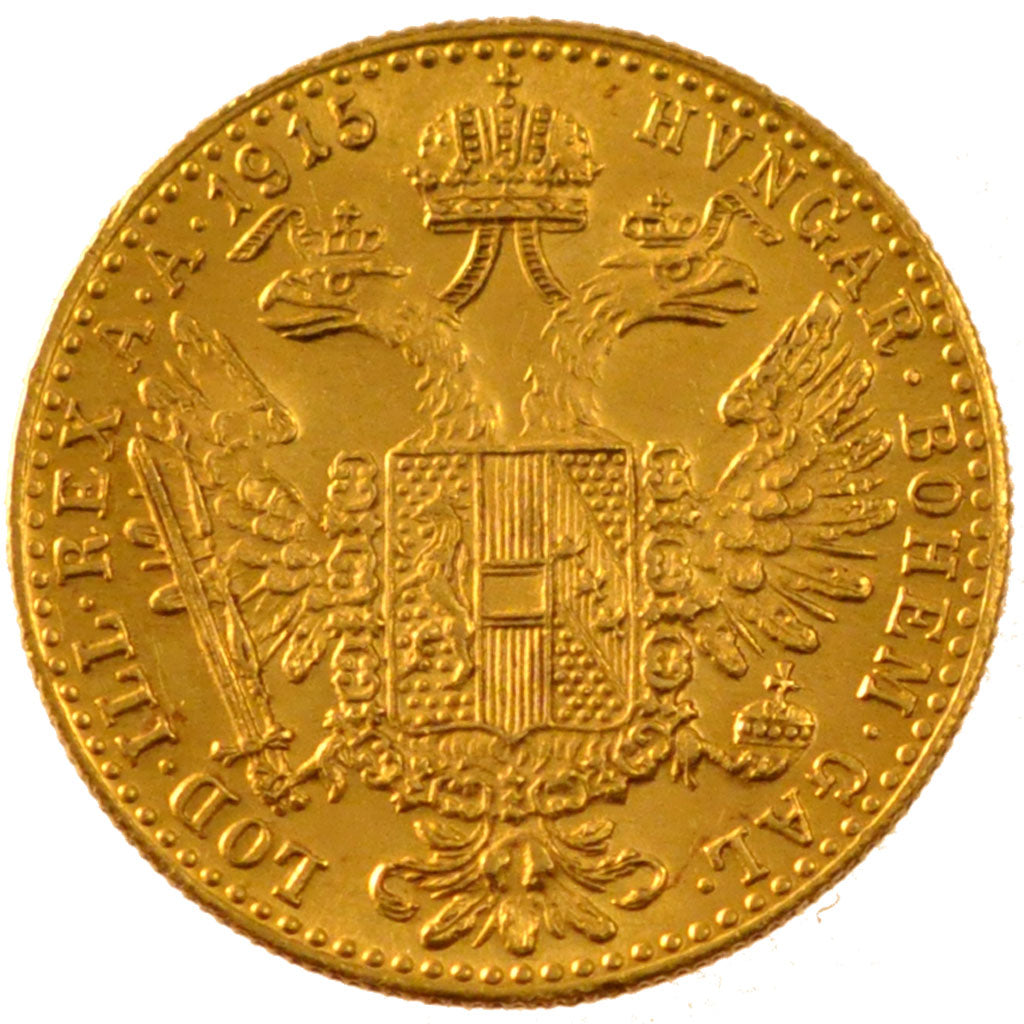 AUSTRIA, Ducat, 1915, KM #2267, MS(60-62), Gold, 3.47