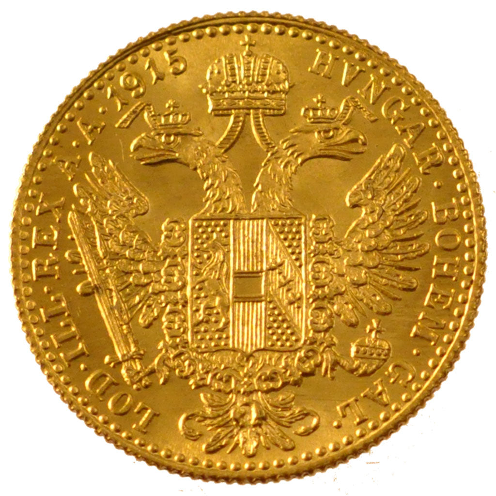 AUSTRIA, Ducat, 1915, KM #2267, MS(60-62), Gold, 3.50
