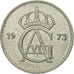 Coin, Sweden, Gustaf VI, 25 Öre, 1973, EF(40-45), Copper-nickel, KM:836