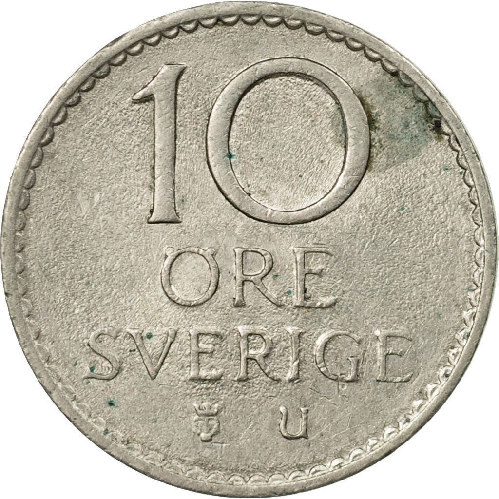 Coin, Sweden, Gustaf VI, 10 Öre, 1968, VF(30-35), Copper-nickel, KM:835