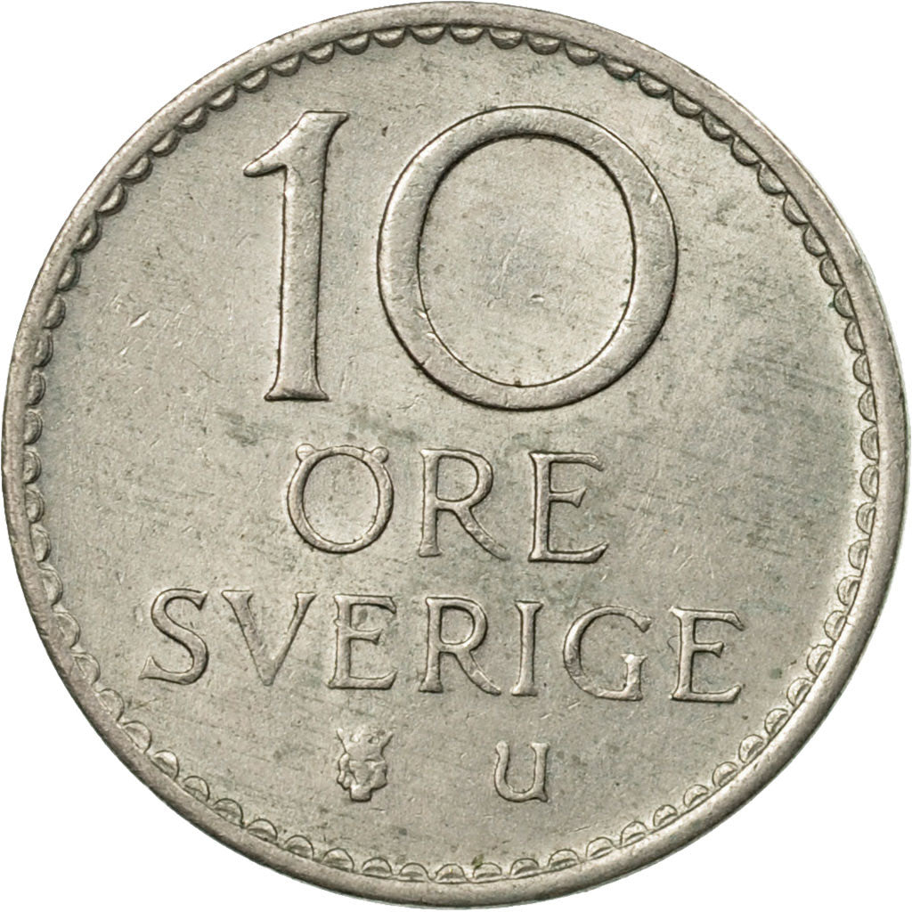 Coin, Sweden, Gustaf VI, 10 Öre, 1969, EF(40-45), Copper-nickel, KM:835