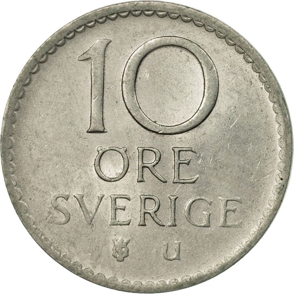 Coin, Sweden, Gustaf VI, 10 Öre, 1971, EF(40-45), Copper-nickel, KM:835