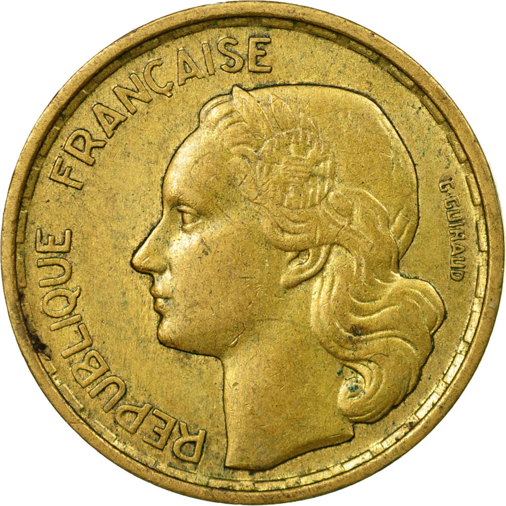 Coin, France, Guiraud, 10 Francs, 1958, Paris, EF(40-45), Aluminum-Bronze