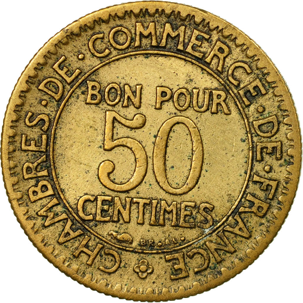 Coin, France, Chambre de commerce, 50 Centimes, 1923, EF(40-45)