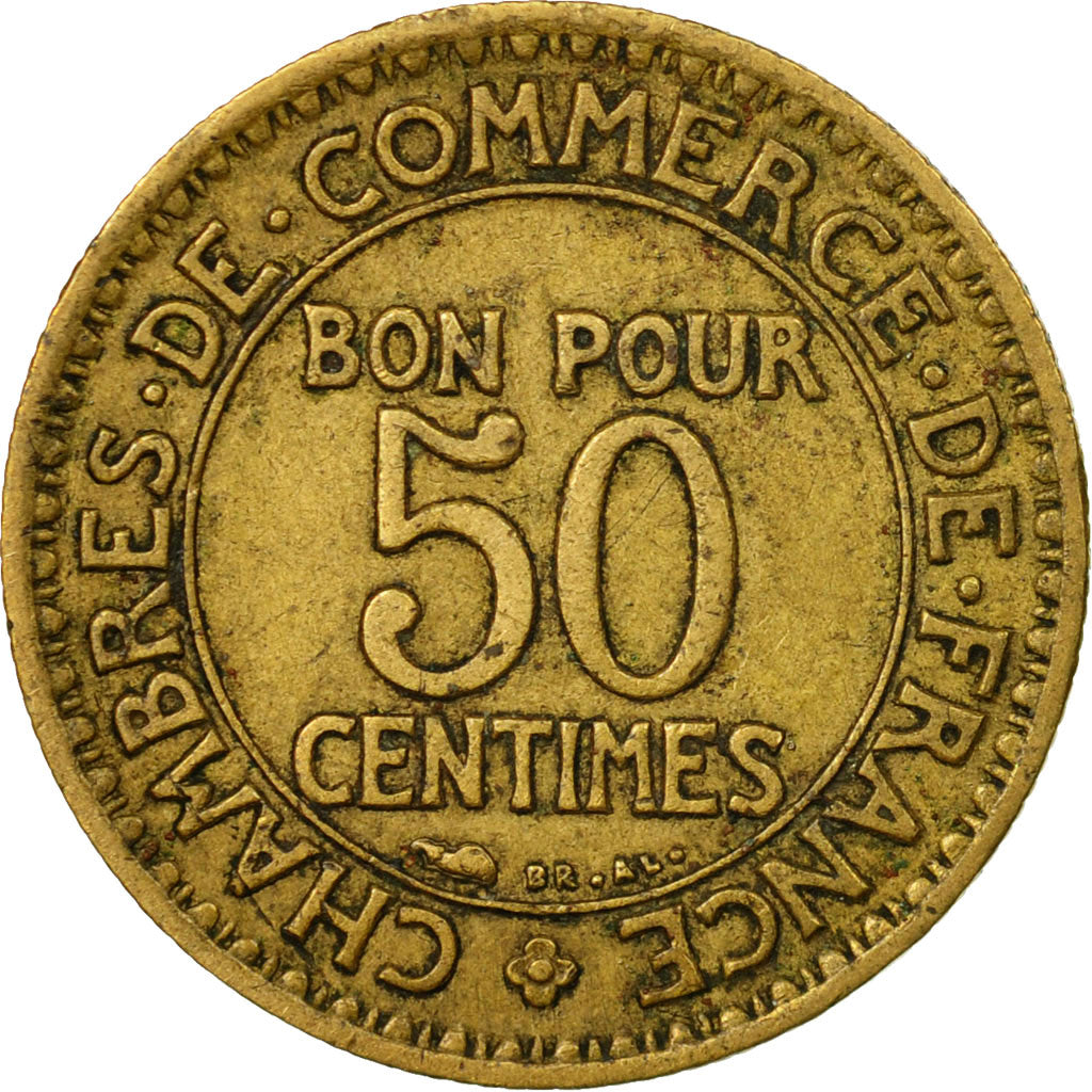 Coin, France, Chambre de commerce, 50 Centimes, 1925, EF(40-45)