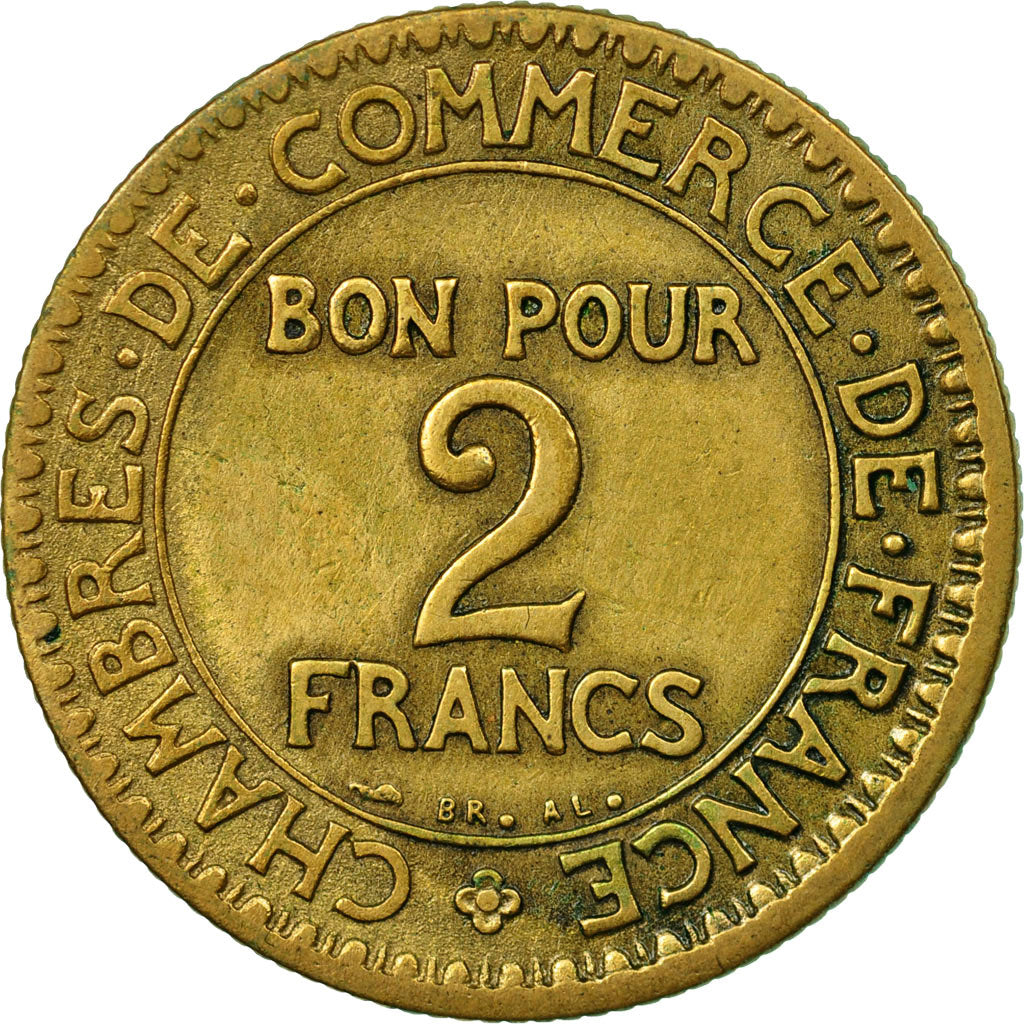 Monnaie, France, Chambre de commerce, 2 Francs, 1924, Paris, TB