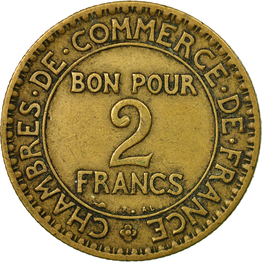 Coin, France, Chambre de commerce, 2 Francs, 1925, Paris, EF(40-45)