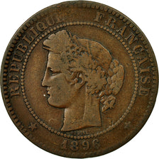 Coin, France, Cérès, 10 Centimes, 1896, Paris, VF(20-25), Bronze, KM:815.1