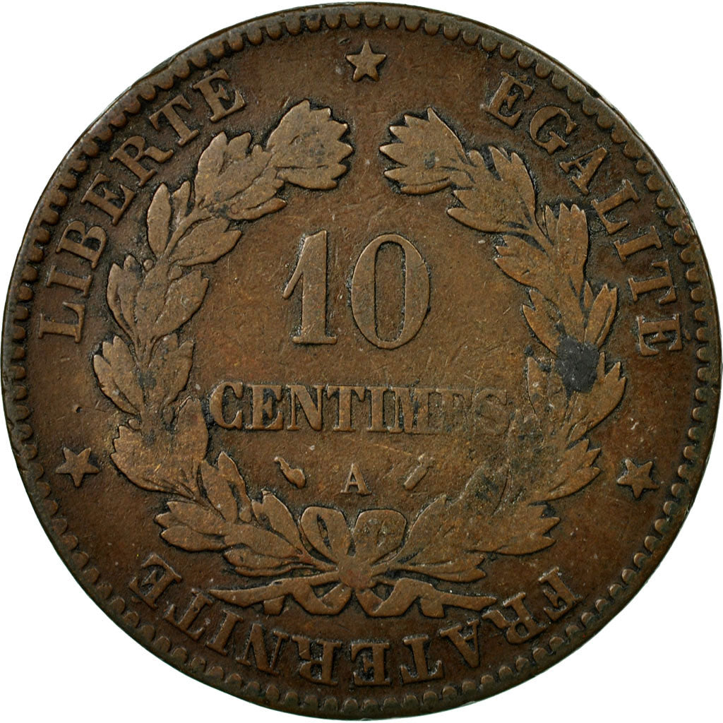 Coin, France, Cérès, 10 Centimes, 1896, Paris, VF(20-25), Bronze, KM:815.1