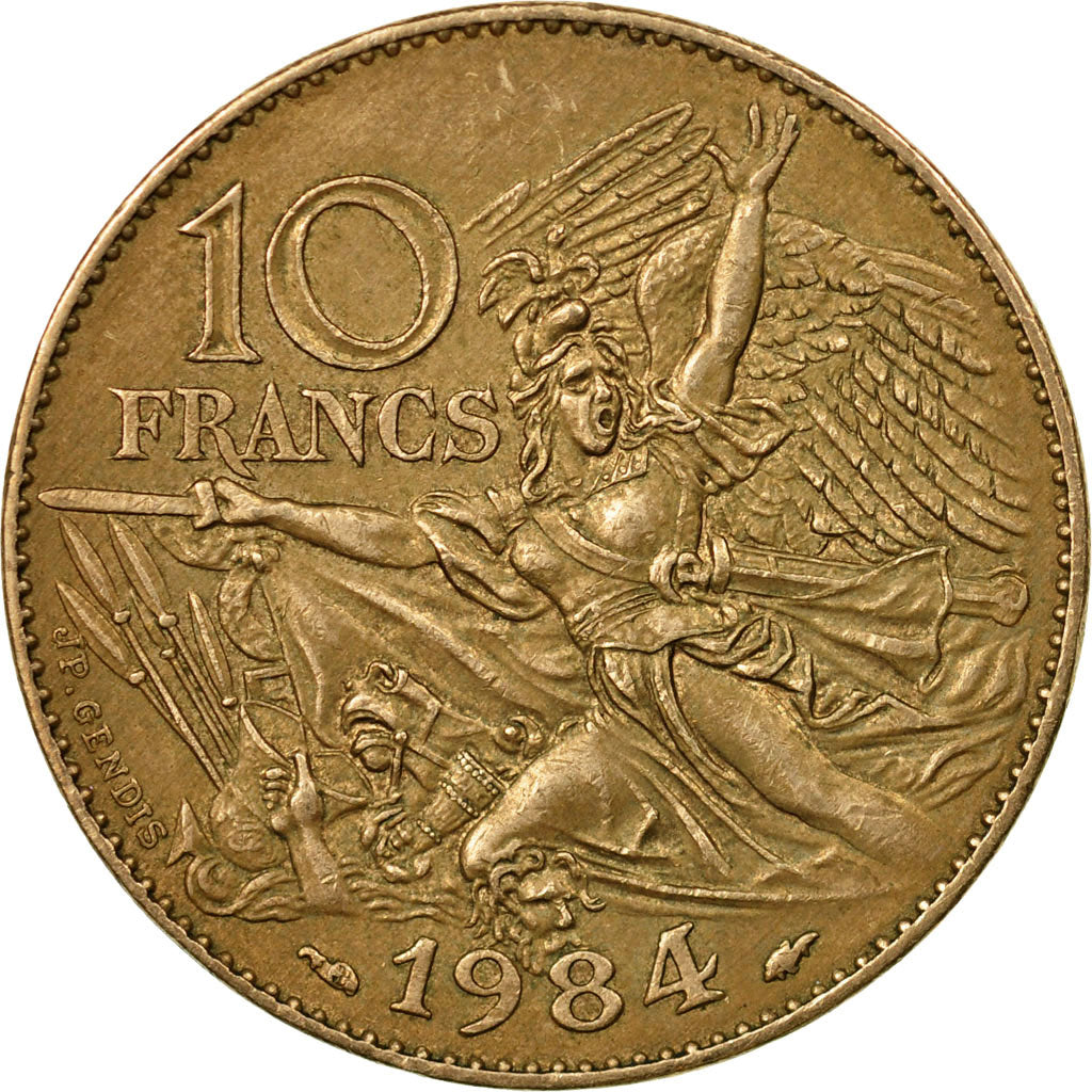 Moneda, Francia, François Rude, 10 Francs, 1984, MBC, Níquel - bronce, KM:954