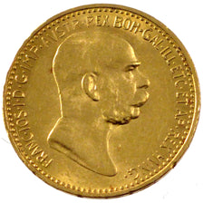AUSTRIA, 10 Corona, 1909, Vienne, KM #2815, AU(55-58), Gold, 19, 3.38