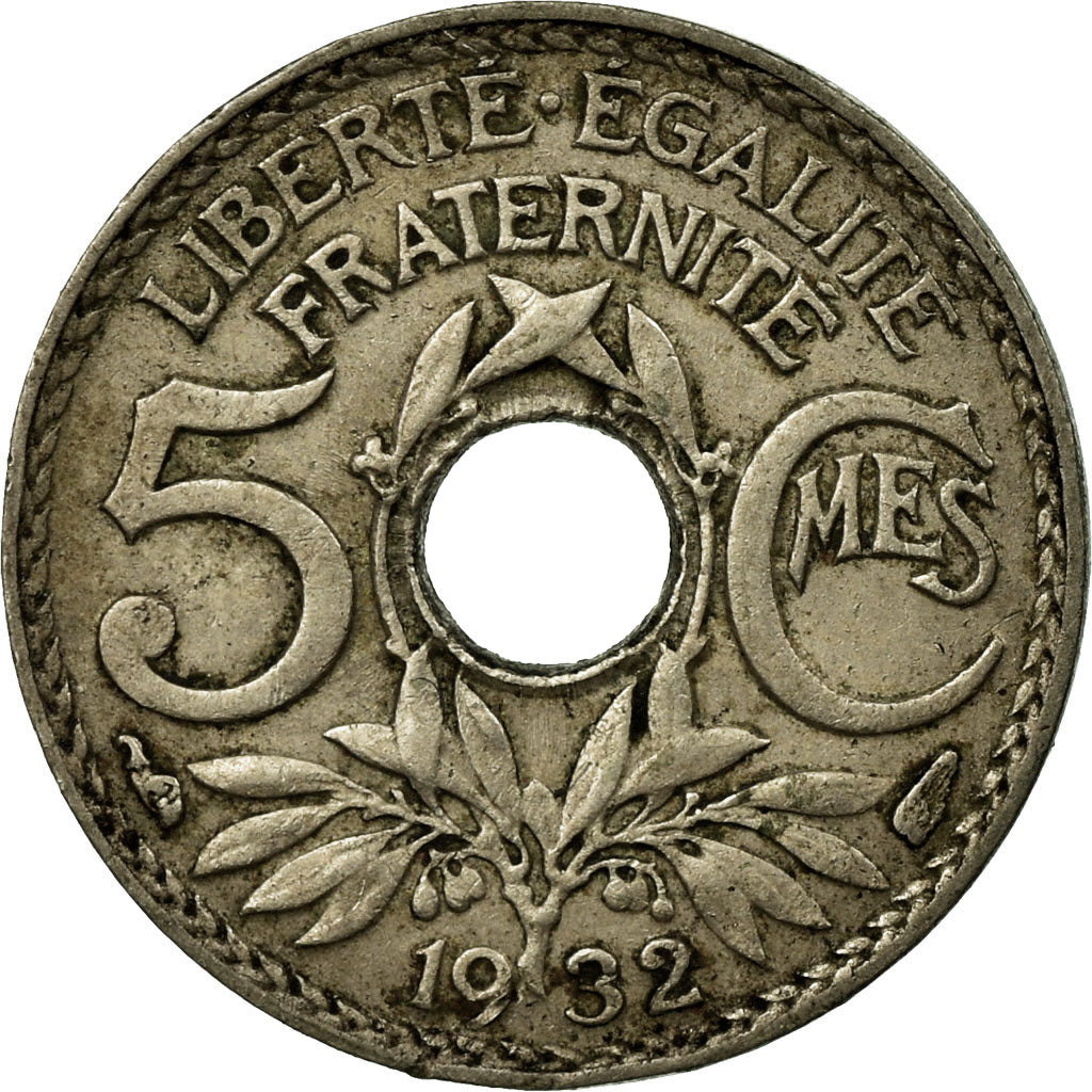 Coin, France, Lindauer, 5 Centimes, 1932, EF(40-45), Copper-nickel, KM:875