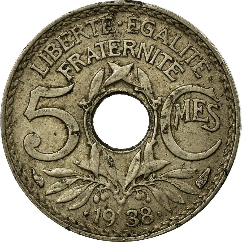 Coin, France, Lindauer, 5 Centimes, 1938, VF(20-25), Nickel-Bronze, KM:875a