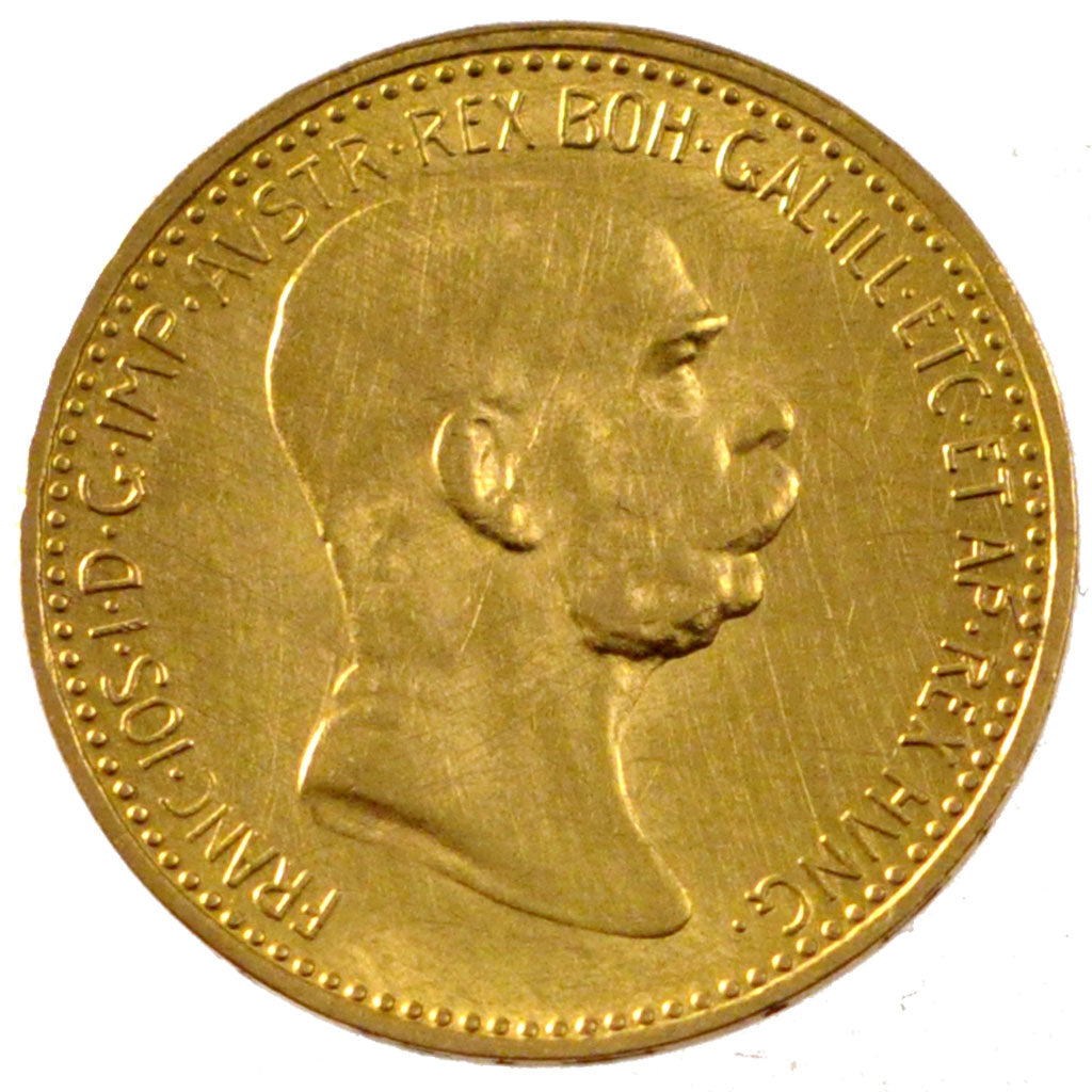 AUSTRIA, 10 Corona, 1909, Vienne, KM #2815, AU(55-58), Gold, 19, 3.38