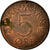 Coin, Denmark, Margrethe II, 5 Öre, 1974, Copenhagen, EF(40-45), Copper Clad
