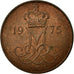 Coin, Denmark, Margrethe II, 5 Öre, 1975, Copenhagen, VF(30-35), Copper Clad